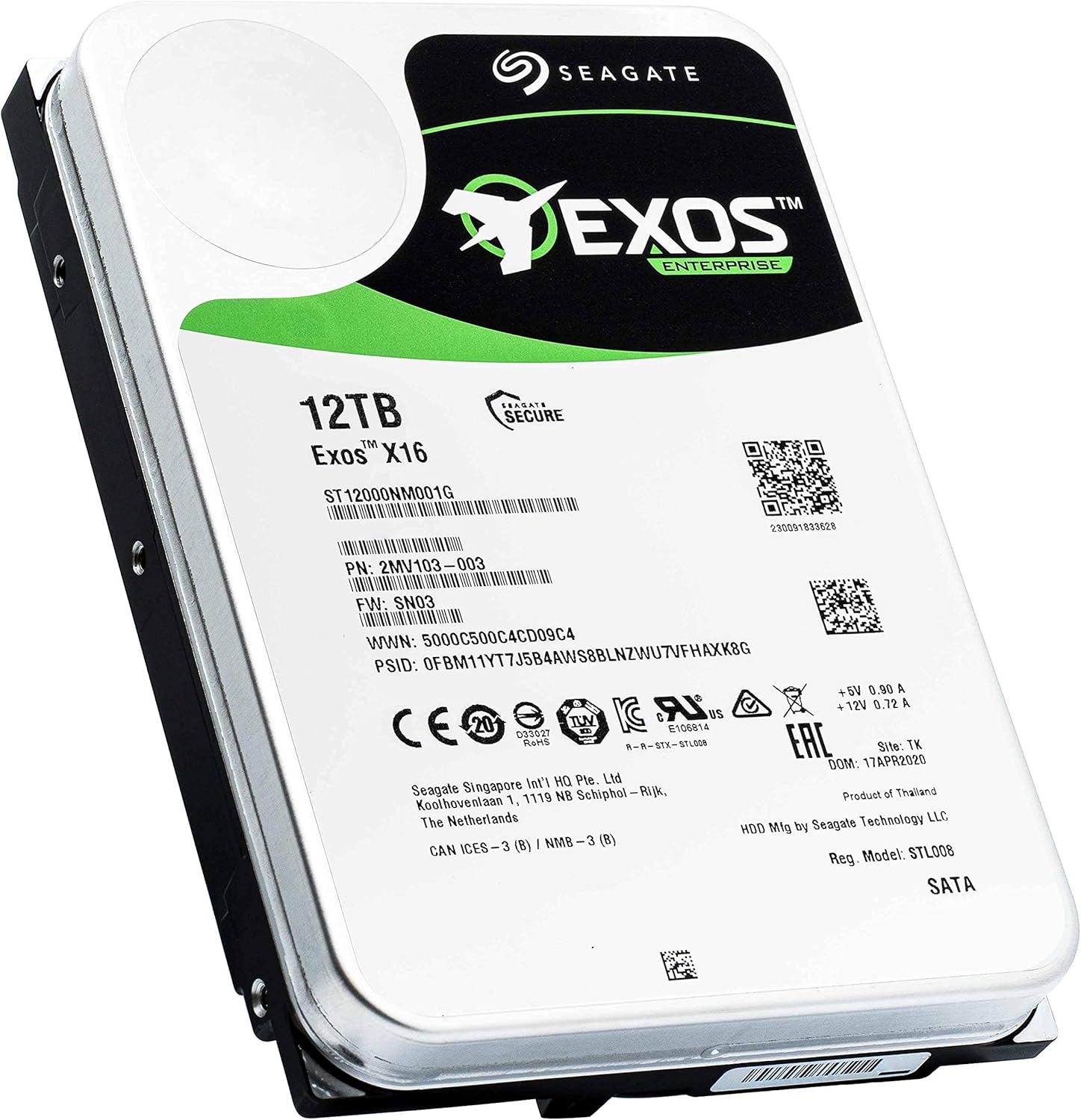 seagate exos x16 12tb 7200rpm sata 6gb/s 3.5 inch enterprise hard drive seagate exos x16 12tb 7200rpm sata 6gb/s 3.5 inch enterprise hard drive