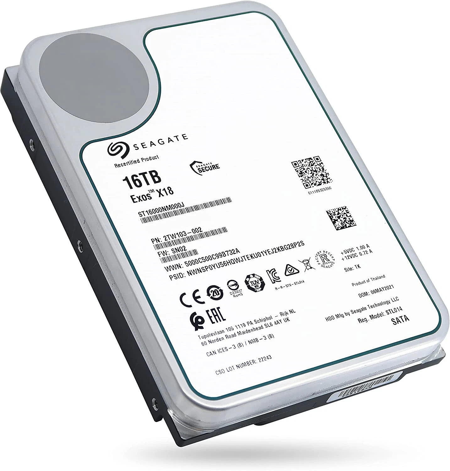 seagate exos x18 16tb 7200rpm sata enterprise hard drive seagate exos x18 16tb 7200rpm sata enterprise hard drive
