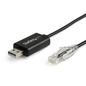 StarTech ICUSBROLLOVR USB to RJ45 rollover console cable for Cisco routers and switches